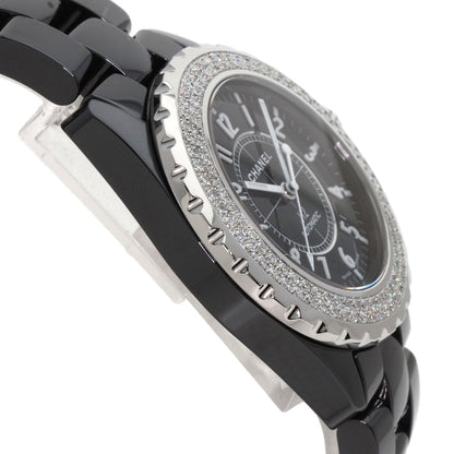 CHANEL J12 1.5" Double Diamond Bezel Watches H0950 Ceramic/Ceramic mens