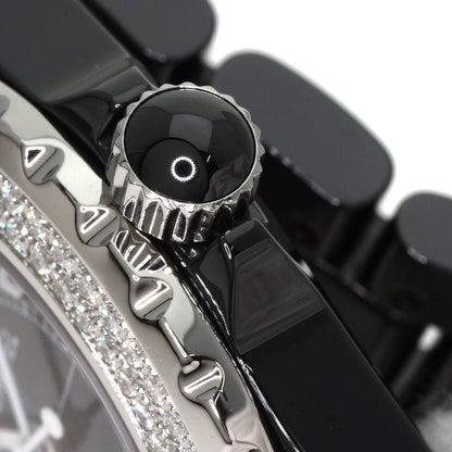CHANEL J12 1.5" Double Diamond Bezel Watches H0950 Ceramic/Ceramic mens