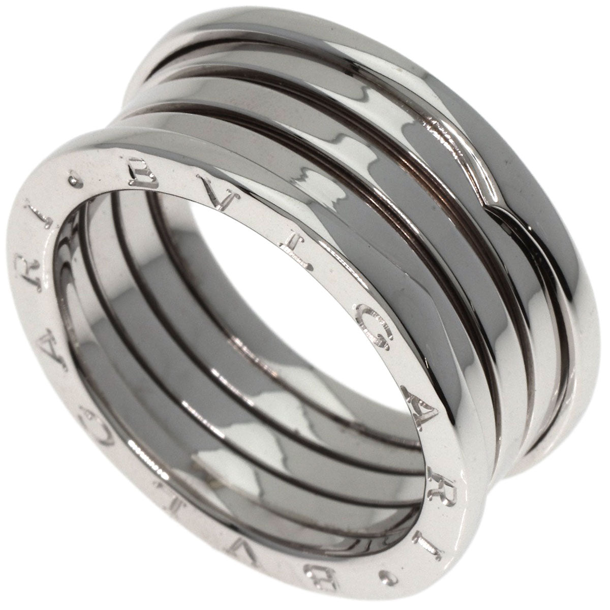 BVLGARI   Ring B.zero1 4 bands M #63 K18 White Gold mens