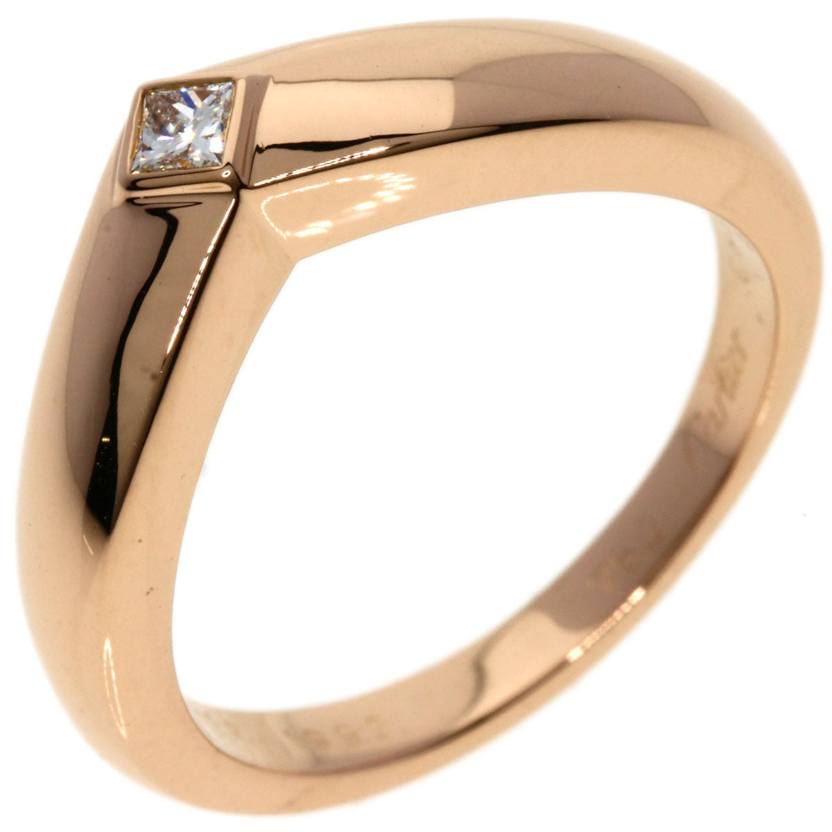 CARTIER   Ring Triandre 1P Diamond K18 Pink Gold Ladies