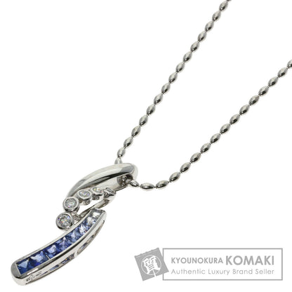 Jeunet Sapphire Diamond Necklace K18 White Gold Ladies [Used]