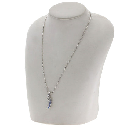 Jeunet Sapphire Diamond Necklace K18 White Gold Ladies [Used]