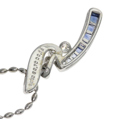 Jeunet Sapphire Diamond Necklace K18 White Gold Ladies [Used]