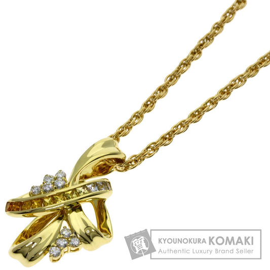 Jeunet   Necklace Sapphire Diamond K18 Yellow Gold Ladies