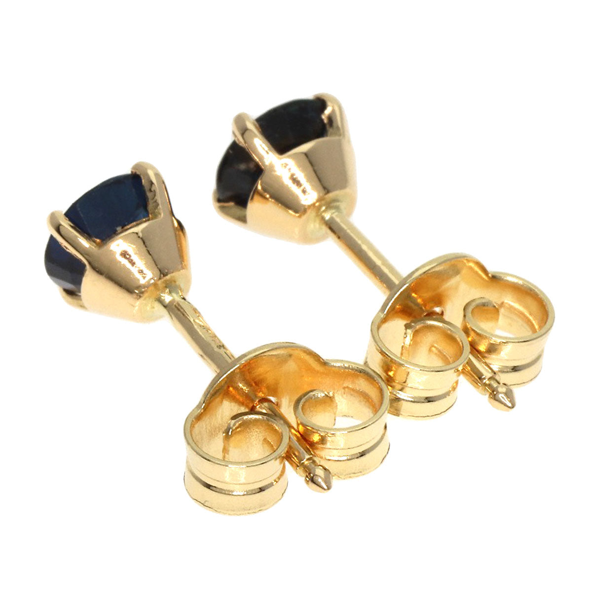 sapphire earring K18 Yellow Gold  1.3g　Ladies