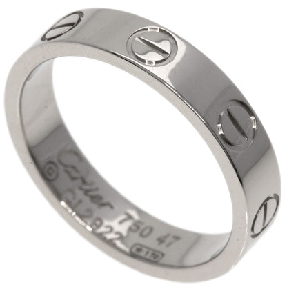 CARTIER mini love ring wedding #47 Ring K18 White Gold Ladies [Used]