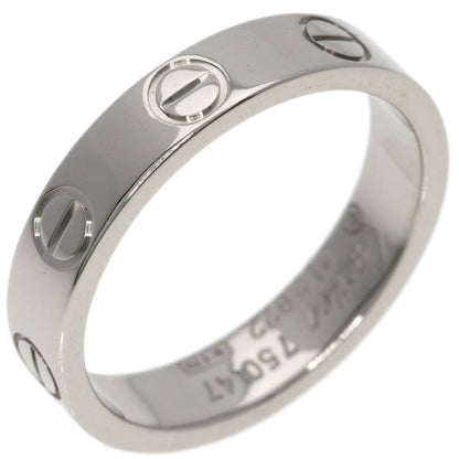 CARTIER mini love ring wedding #47 Ring K18 White Gold Ladies [Used]