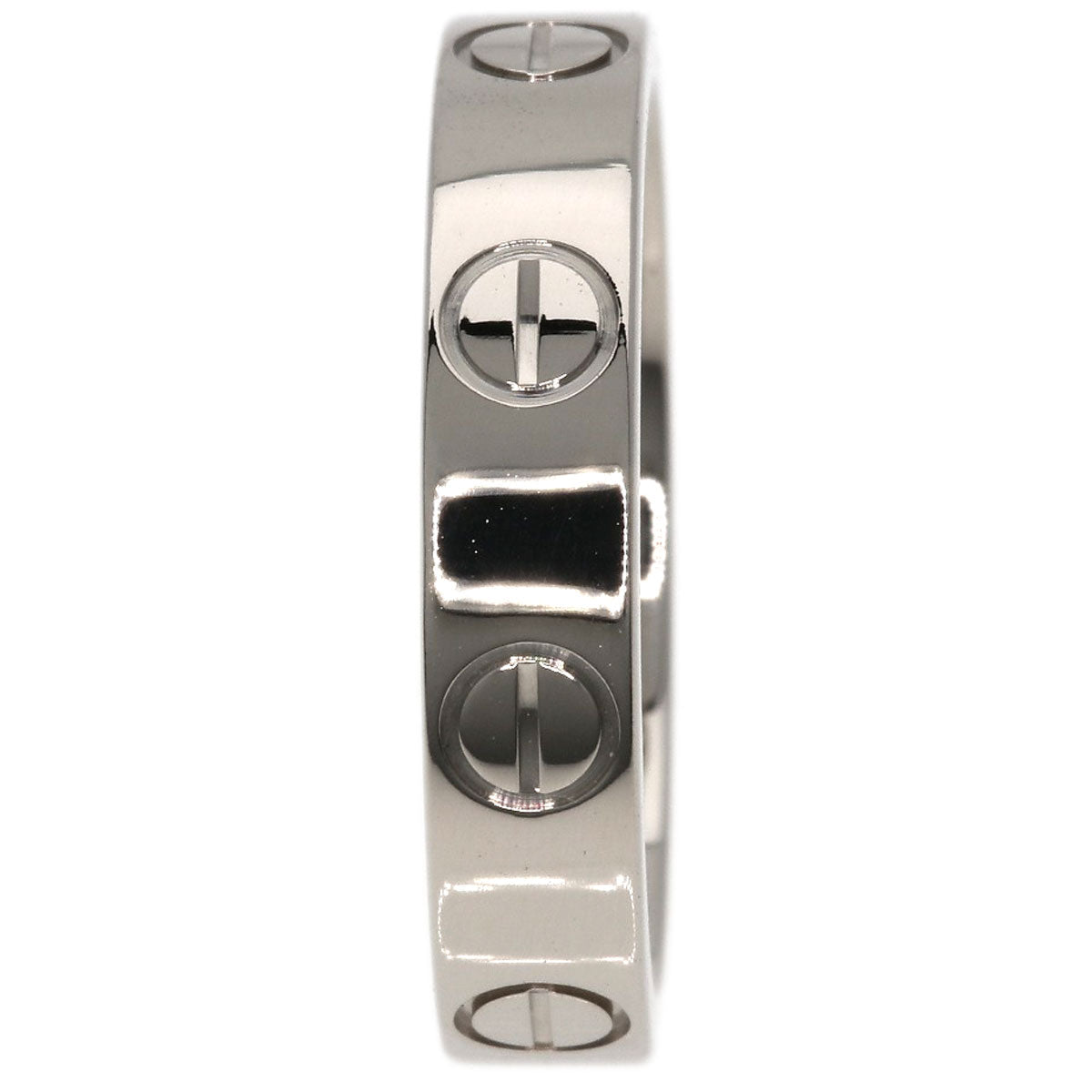 CARTIER mini love ring wedding #47 Ring K18 White Gold Ladies [Used]