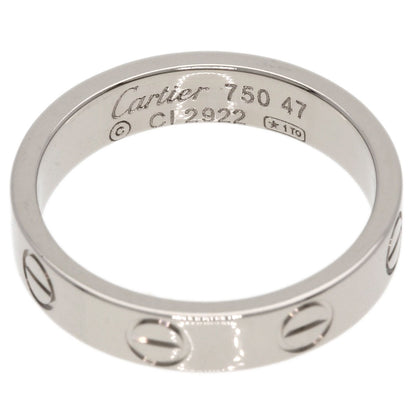 CARTIER mini love ring wedding #47 Ring K18 White Gold Ladies [Used]