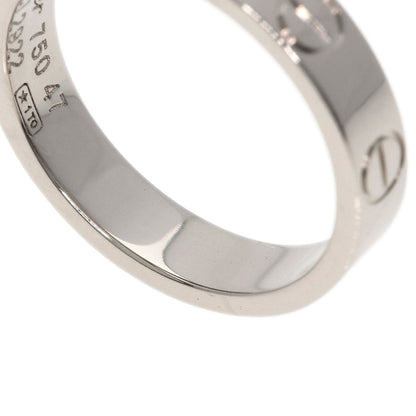 CARTIER mini love ring wedding #47 Ring K18 White Gold Ladies [Used]