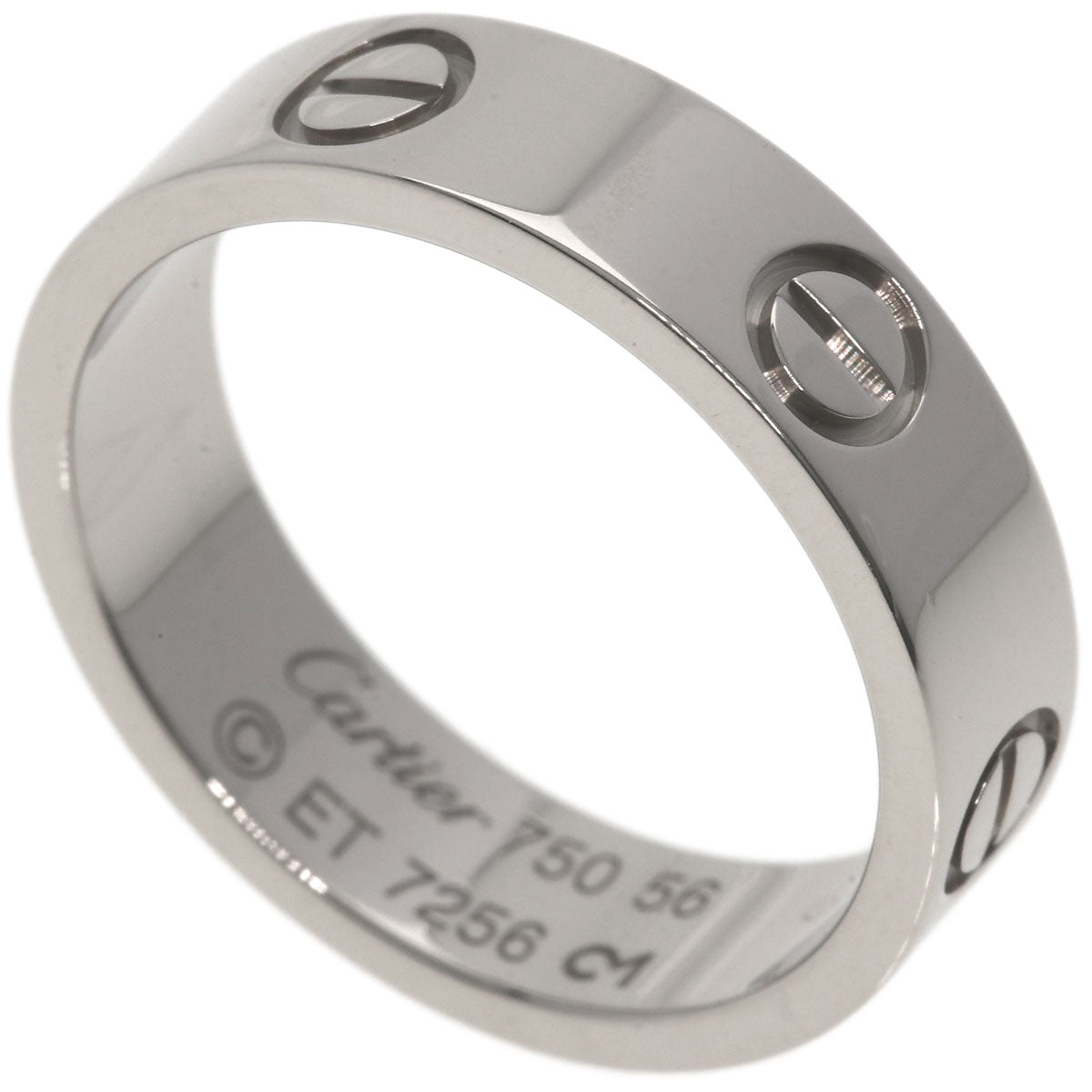 CARTIER   Ring love ring #56 K18 White Gold Ladies