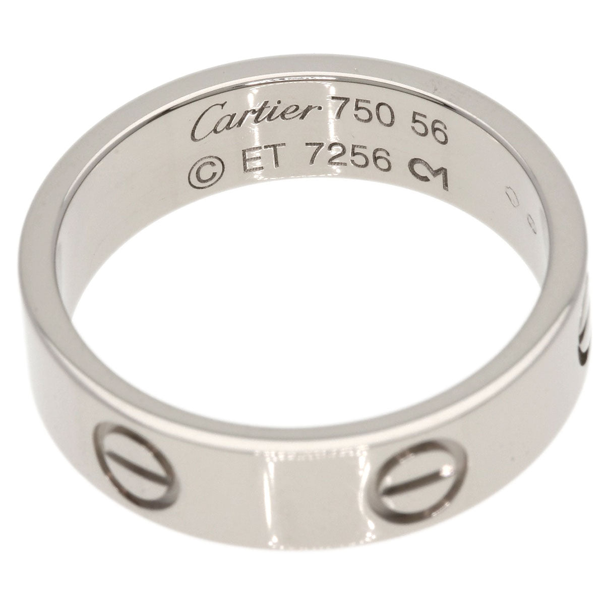 CARTIER   Ring love ring #56 K18 White Gold Ladies