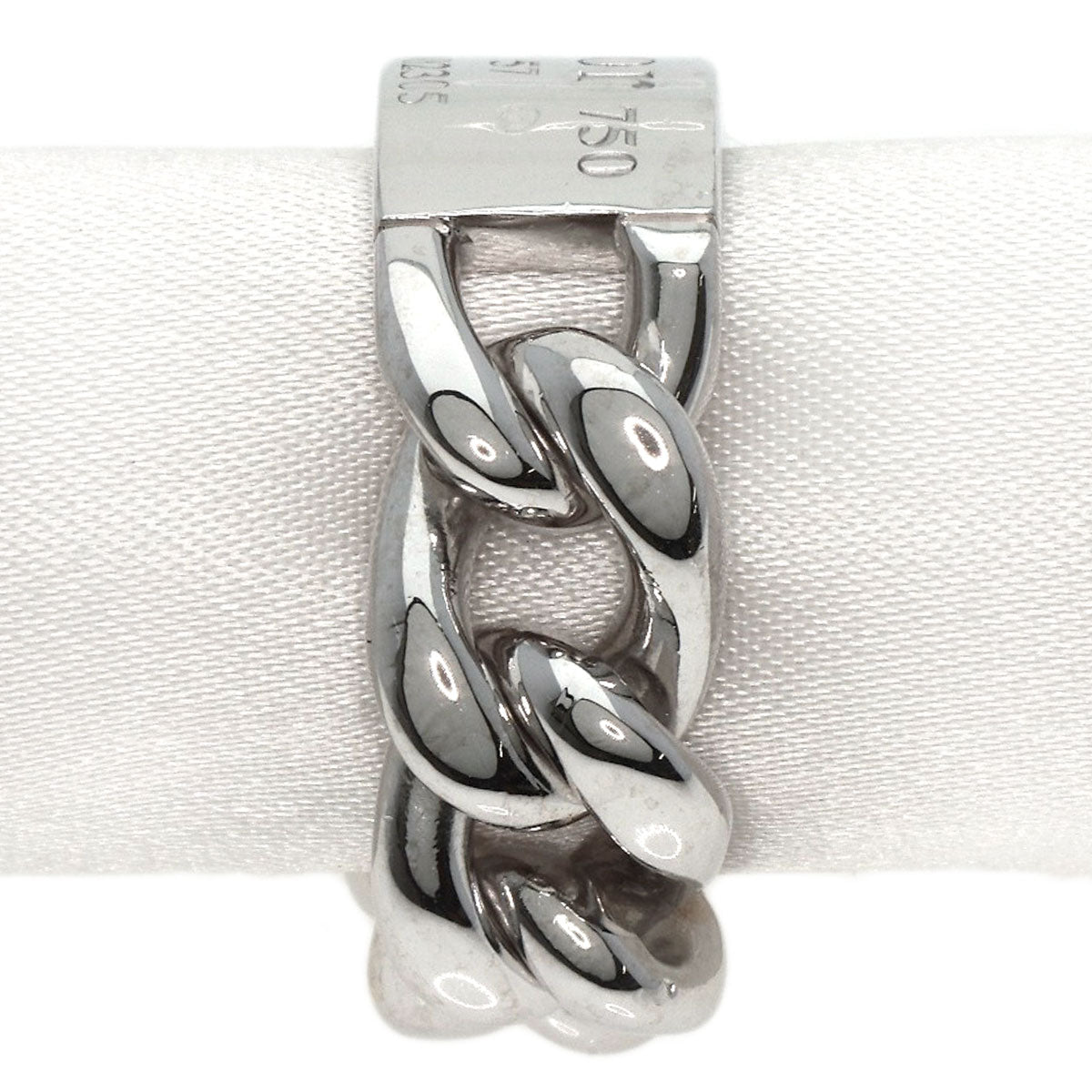 Dior   Ring Gormet de Dior Large Chain #57 K18 White Gold Ladies