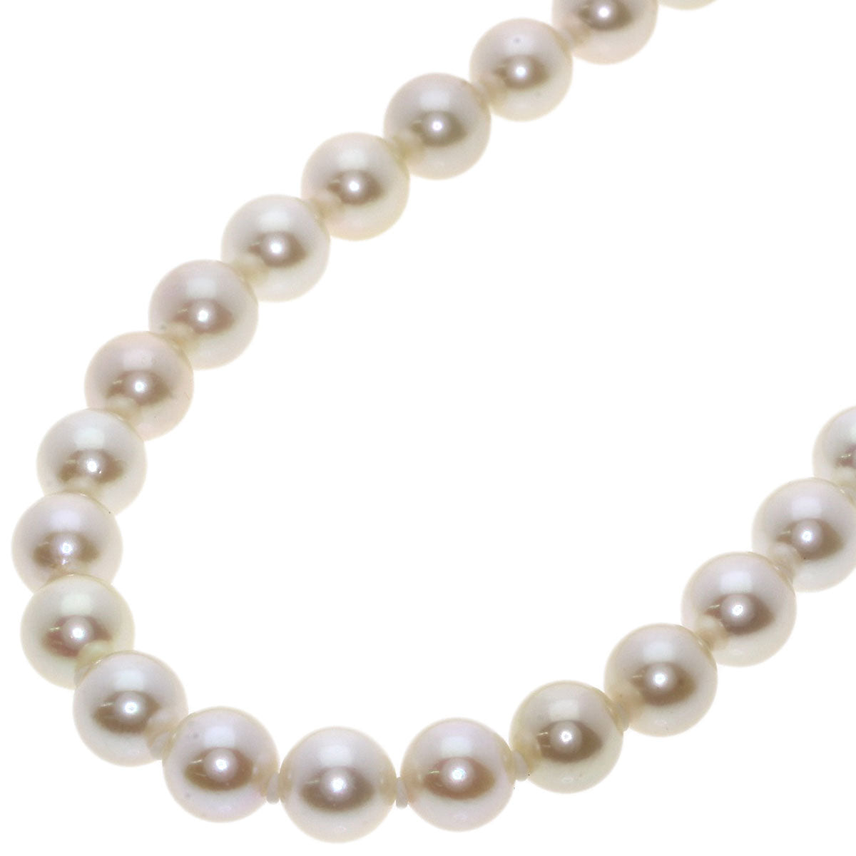 Akoya Pearl Pearl Earring Set Necklace Silver  31g　Ladies