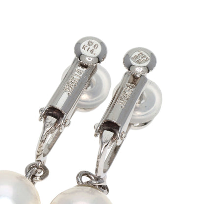 Pearl Pearl Earring K14 White Gold  2.8g　Ladies