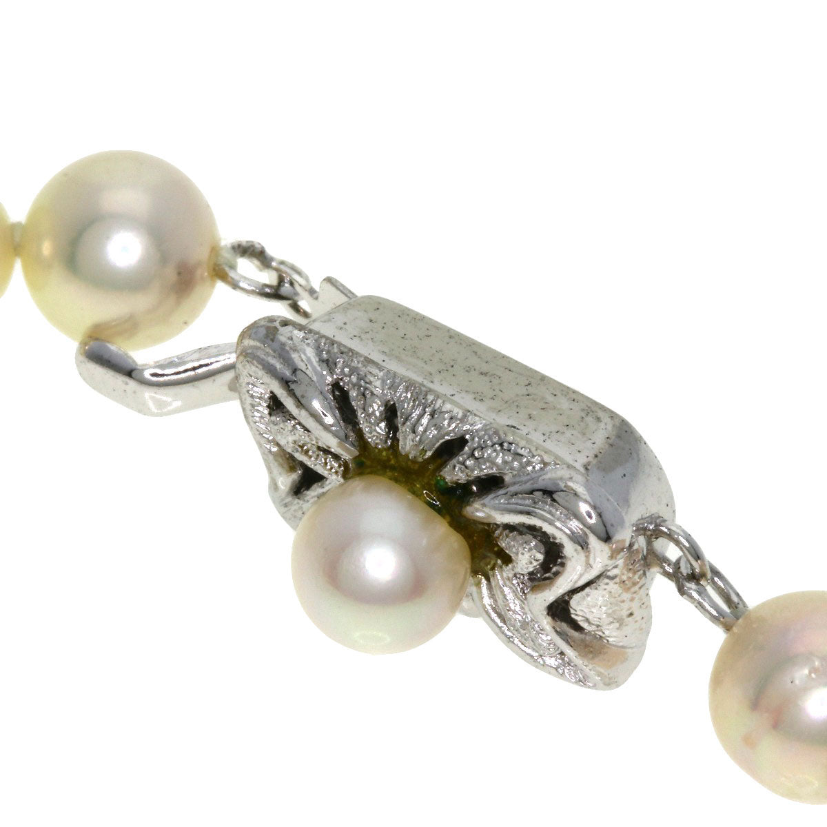 Akoya pearl Pearl Necklace Silver  28.9g　Ladies