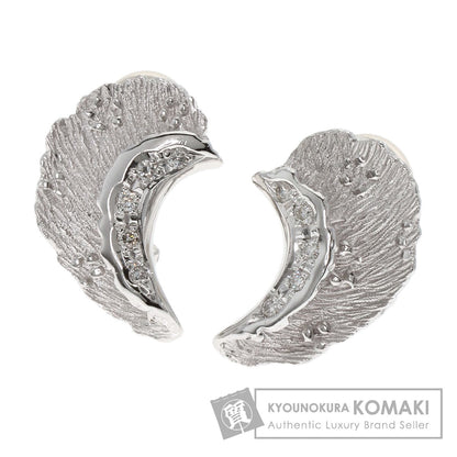 0.1ct Diamond earring 2WAY Earring K18 White Gold  7.6g　Ladies