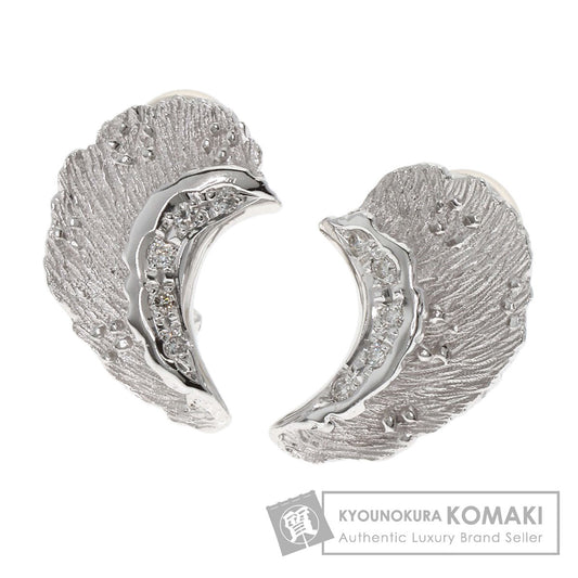 0.1ct Diamond earring 2WAY Earring K18 White Gold  7.6g　Ladies