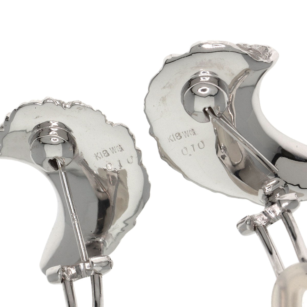 0.1ct Diamond earring 2WAY Earring K18 White Gold  7.6g　Ladies