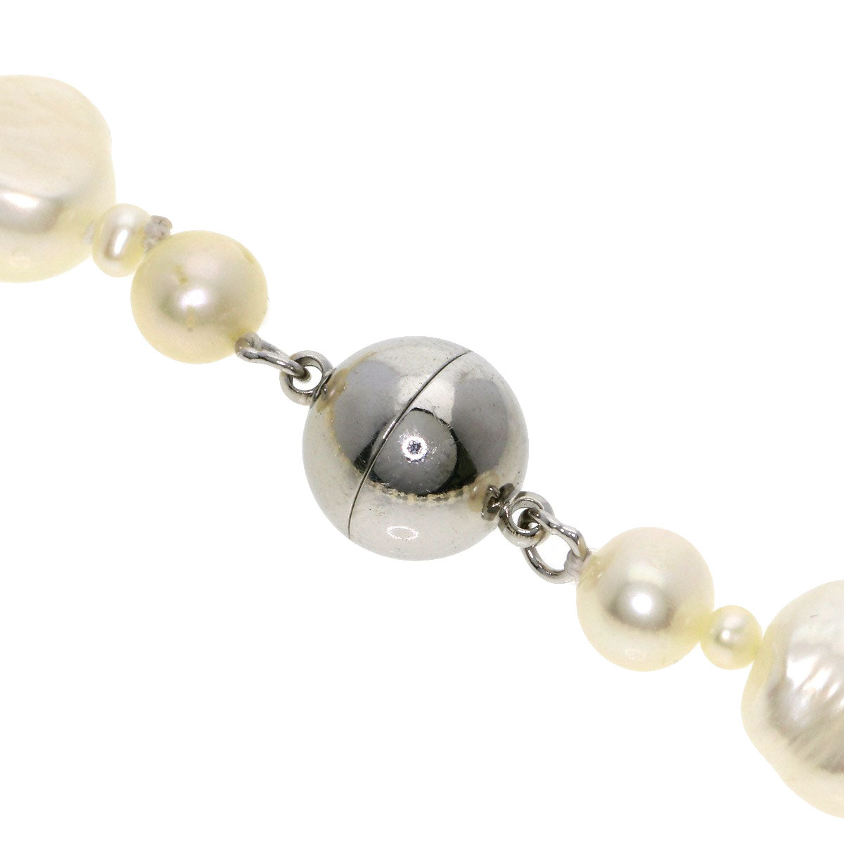 Freshwater Pearl Pearl Necklace Stainless Steel 88.5g　Ladies