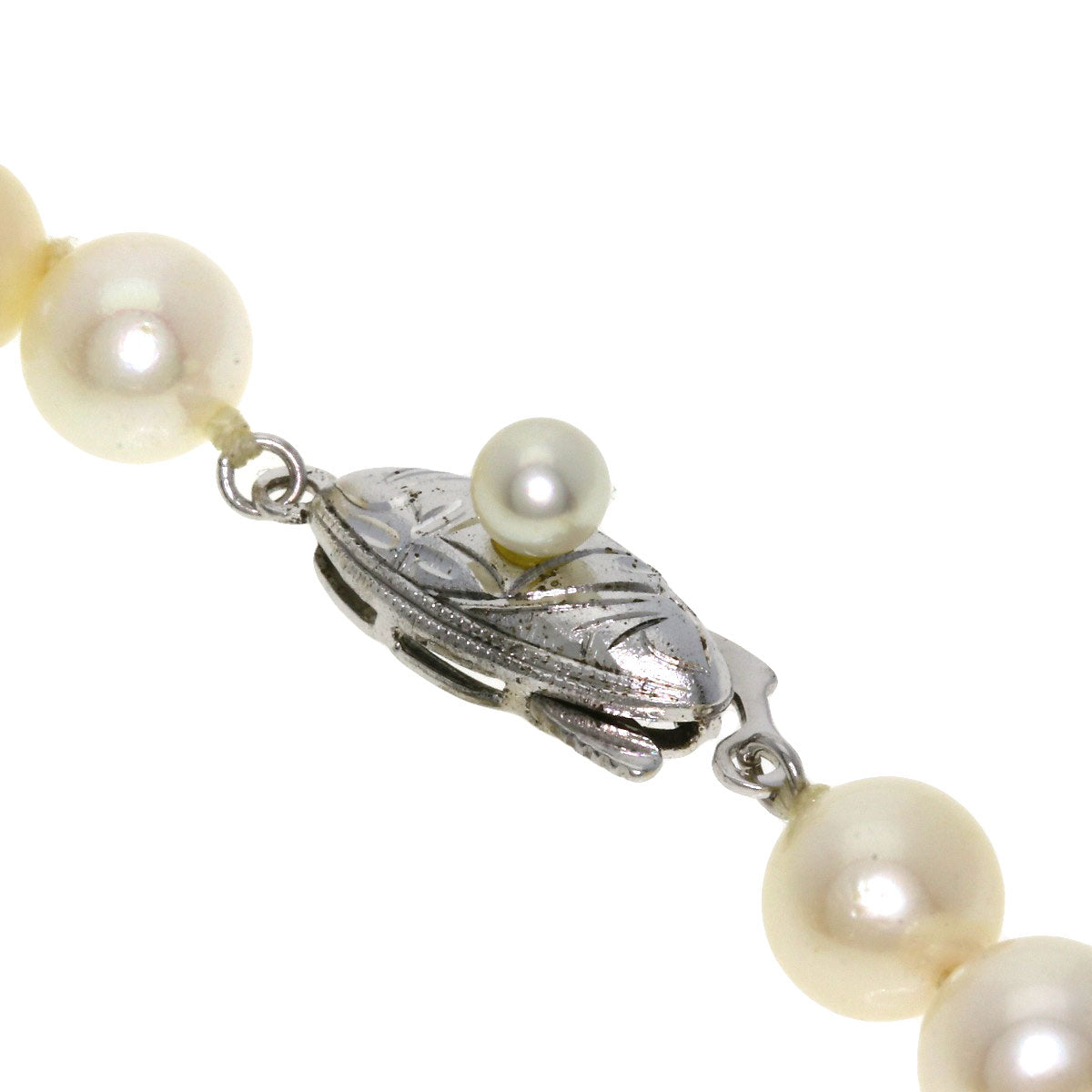 Akoya pearl Pearl Necklace Silver  25.6g　Ladies