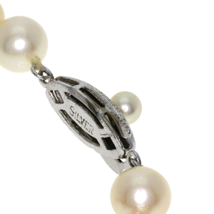 Akoya pearl Pearl Necklace Silver  25.6g　Ladies