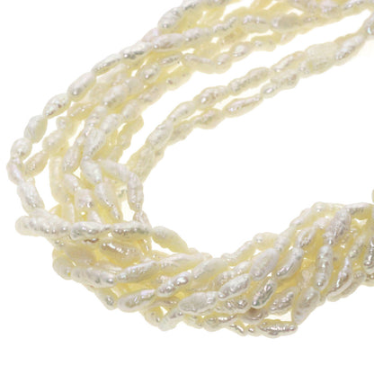 Freshwater Pearl 10-strand Bracelet 2-piece set Necklace Silver 75.7g　Ladies