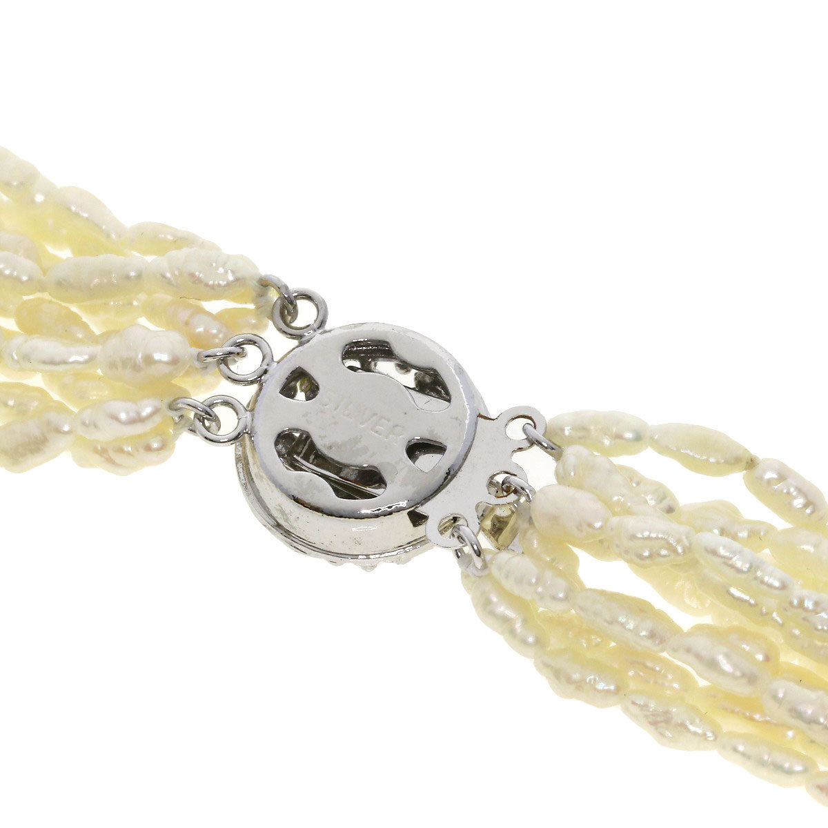 Freshwater Pearl 10-strand Bracelet 2-piece set Necklace Silver 75.7g　Ladies