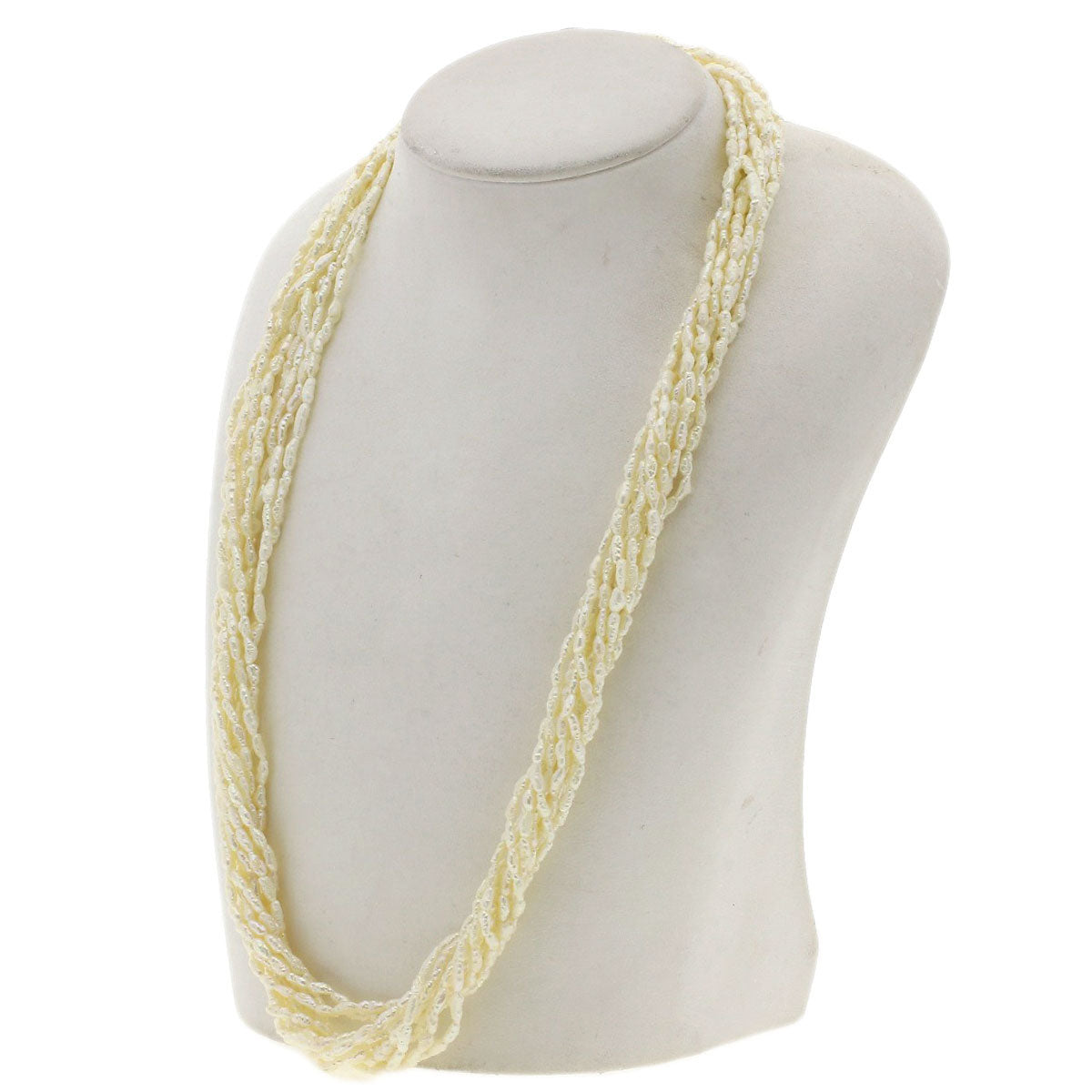 Freshwater Pearl 10-strand Bracelet 2-piece set Necklace Silver 75.7g　Ladies