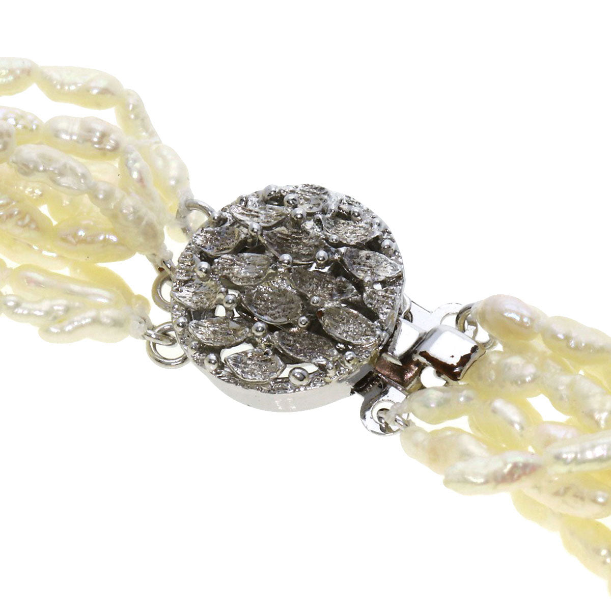 Freshwater Pearl 10-strand Bracelet 2-piece set Necklace Silver 75.7g　Ladies