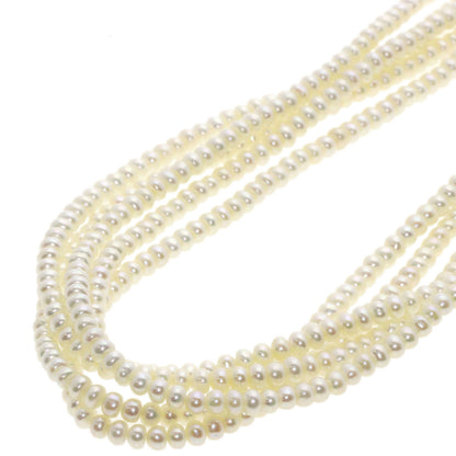 Freshwater Pearl Pearl 5 strands Necklace Silver 46.1g　Ladies