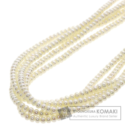 Freshwater Pearl Pearl 5 strands Necklace Silver 46.1g　Ladies