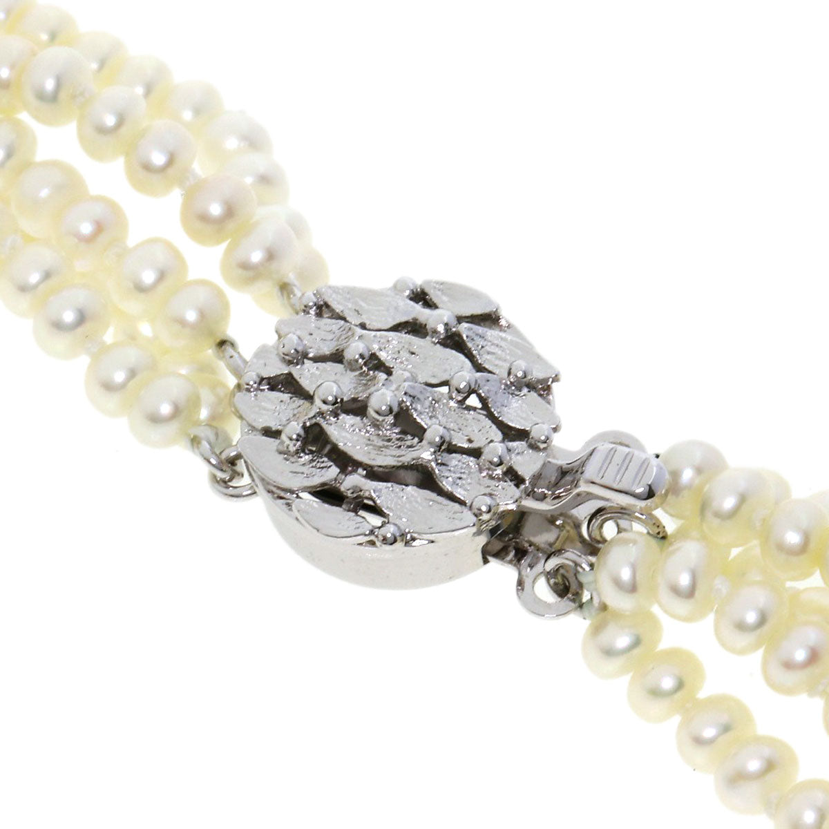 Freshwater Pearl Pearl 5 strands Necklace Silver 46.1g　Ladies