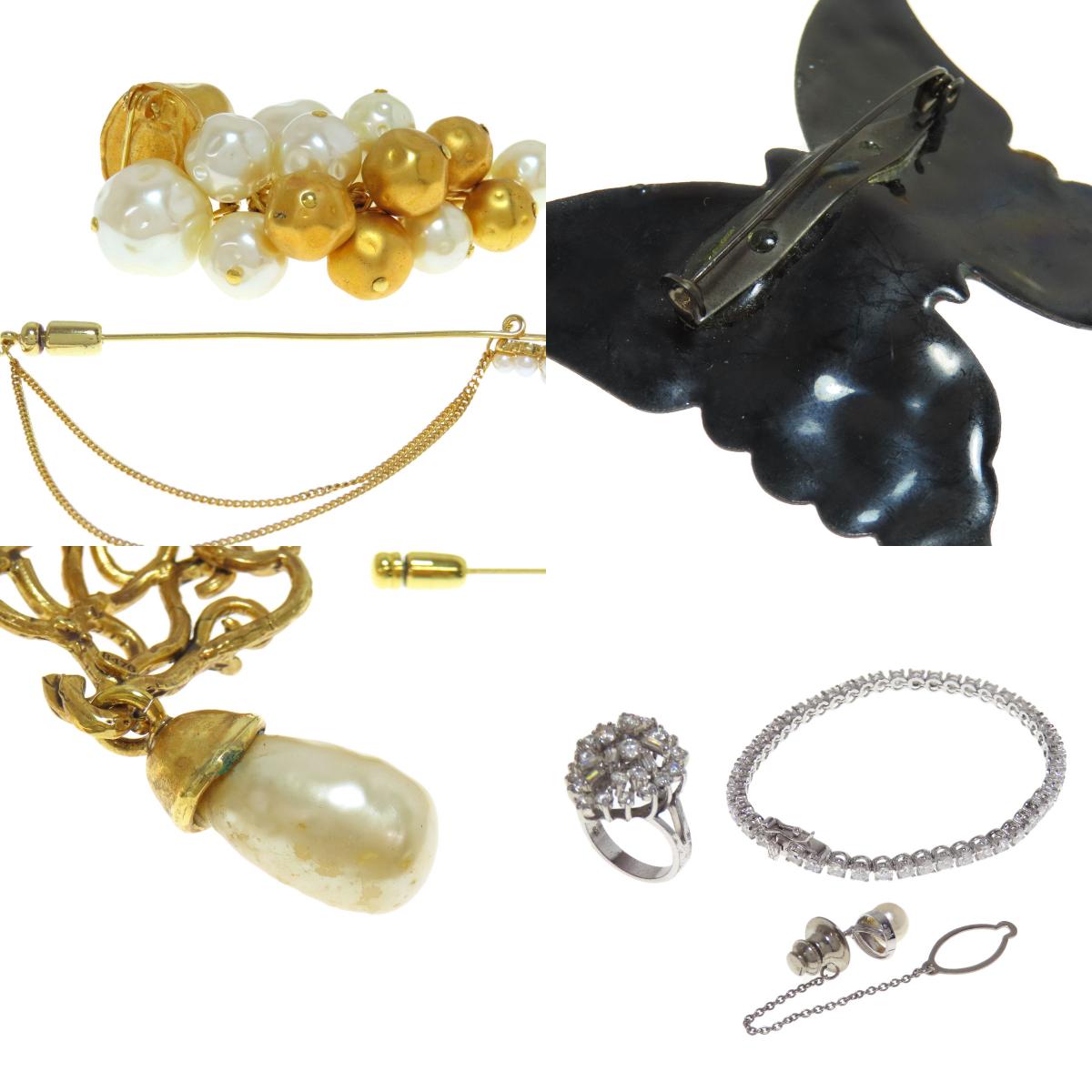 26-piece set Brooch, Tie pin, Ring, Bracelet Necklace Silver Metal 90.4g　Ladies