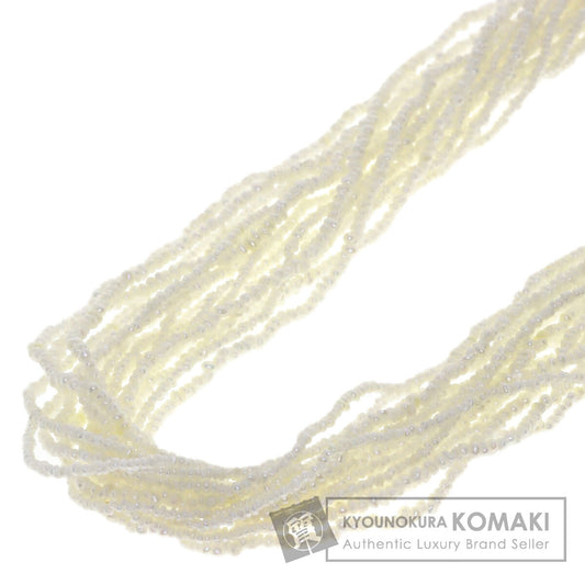 Keshi Pearl 17 strands Necklace K14 White Gold  21.3g　Ladies