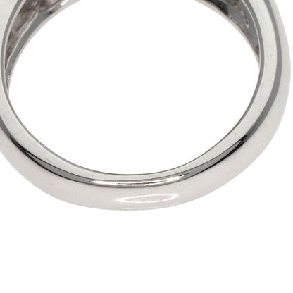 Pearl Pearl Diamond Ring K18 White Gold  7.8g　Ladies