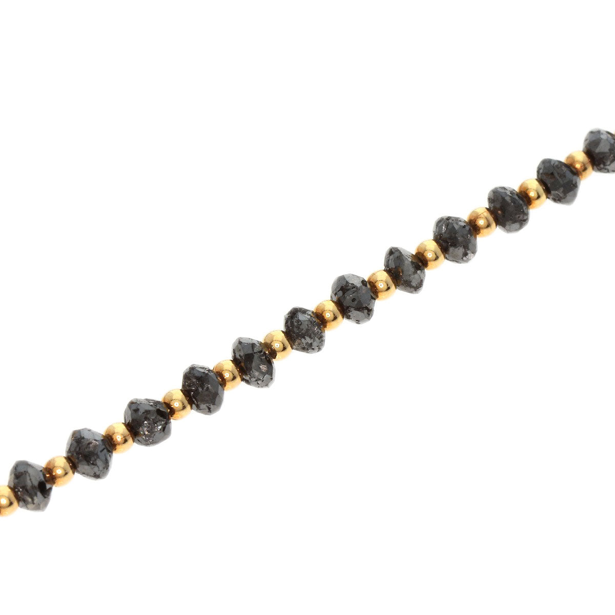 13ct Black　Diamond Necklace K18 Yellow Gold  5.5g　Ladies