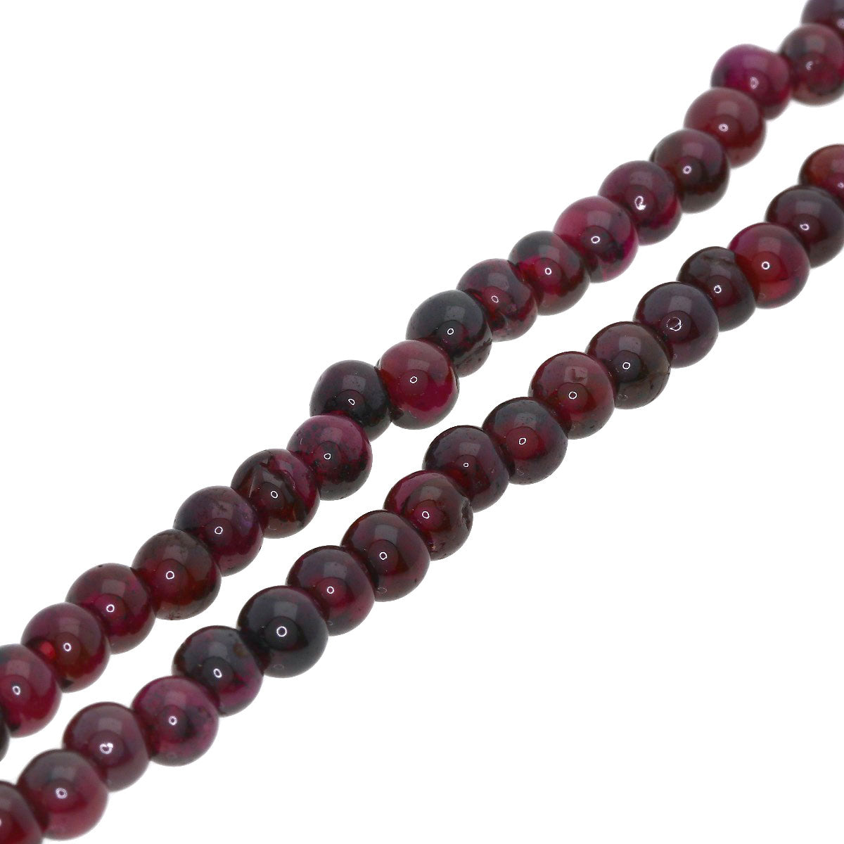 Lapis Lazuli & Azure stone Freshwater Pearl 5-row Garnet Onyx Necklace 3-piece set Necklace Metal 47.2g　Ladies