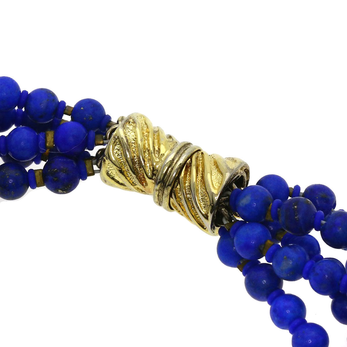 Lapis Lazuli & Azure stone Freshwater Pearl 5-row Garnet Onyx Necklace 3-piece set Necklace Metal 47.2g　Ladies