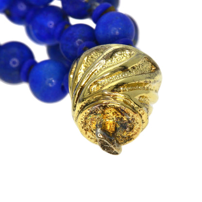 Lapis Lazuli & Azure stone Freshwater Pearl 5-row Garnet Onyx Necklace 3-piece set Necklace Metal 47.2g　Ladies