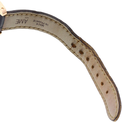 CARTIER Tank American SM Watches W2607456 K18 Pink Gold/Leather Ladies