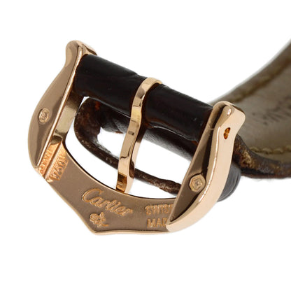 CARTIER Tank American SM Watches W2607456 K18 Pink Gold/Leather Ladies