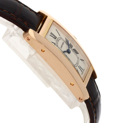 CARTIER Tank American SM Watches W2607456 K18 Pink Gold/Leather Ladies