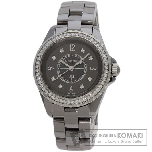 CHANEL J12 Chromatic 1.3" 8P Diamond Watches H2565 titaniumCeramic/titaniumCeramic Ladies