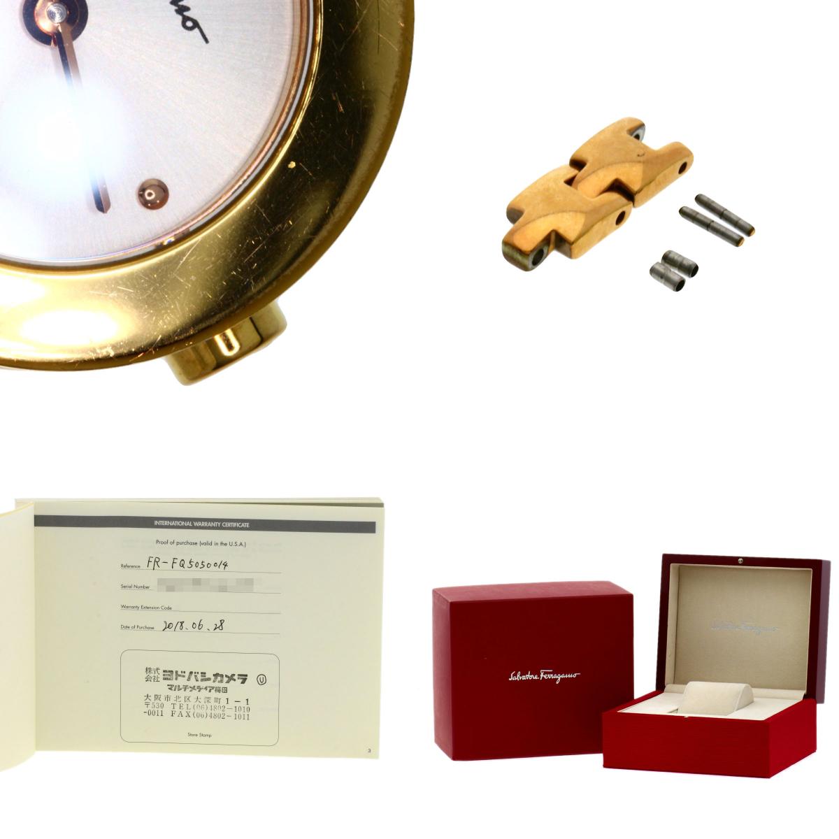 Salvatore Ferragamo Gancini Watches FR-FQ5050014 Gold Plated/Gold Plated Ladies