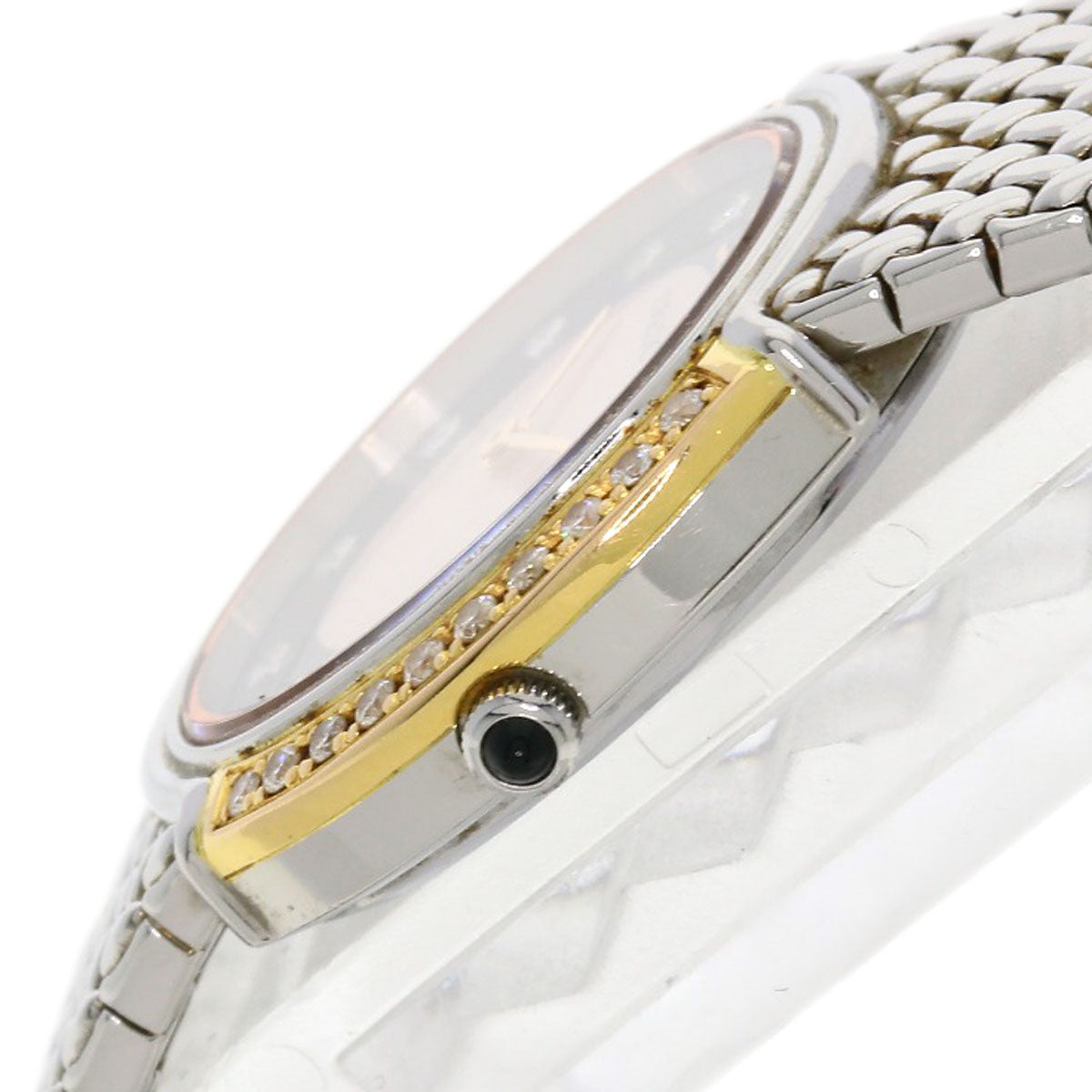 SEIKO CREDOR 11P Bezel Diamond Watches 5A70-0AT0 Stainless Steel/Stainless Steel Ladies