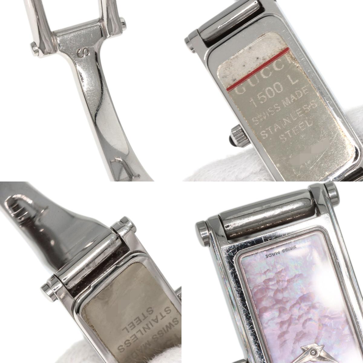 GUCCI Square face Watches 1500L Stainless Steel/Stainless Steel Ladies