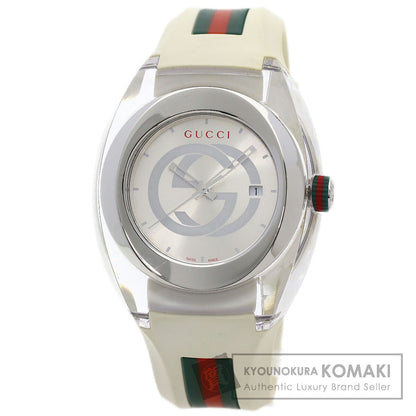 GUCCI sink Watches YA137102A Stainless Steel/Rubber mens