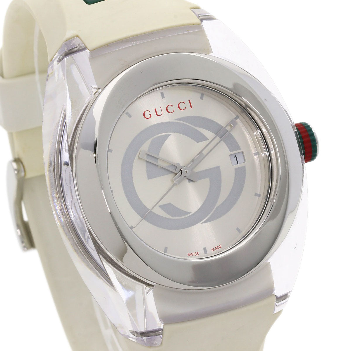 GUCCI sink Watches YA137102A Stainless Steel/Rubber mens