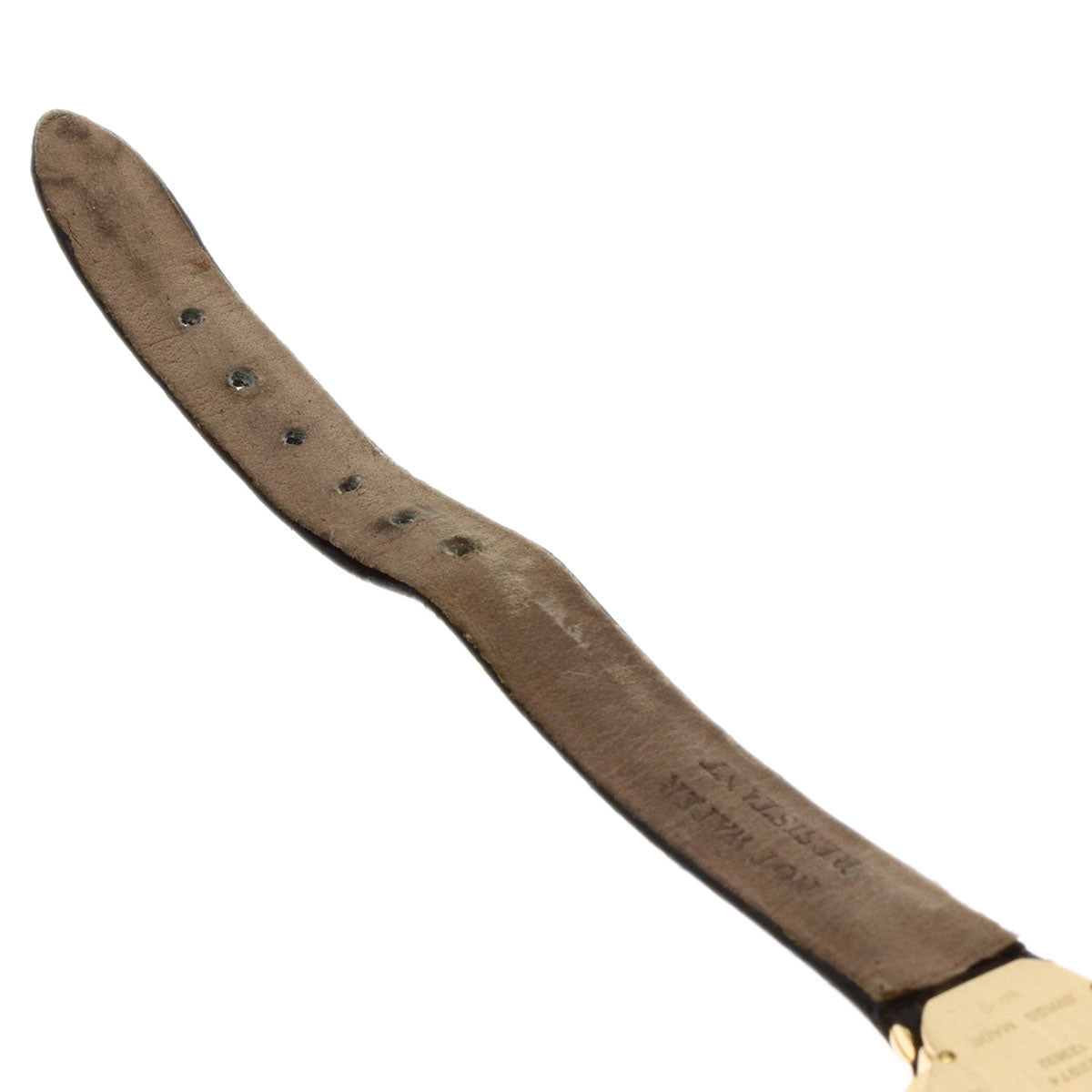 Van Cleef & Arpels Vintage alhambra Watches 122974 K18 Yellow Gold/Leather Ladies